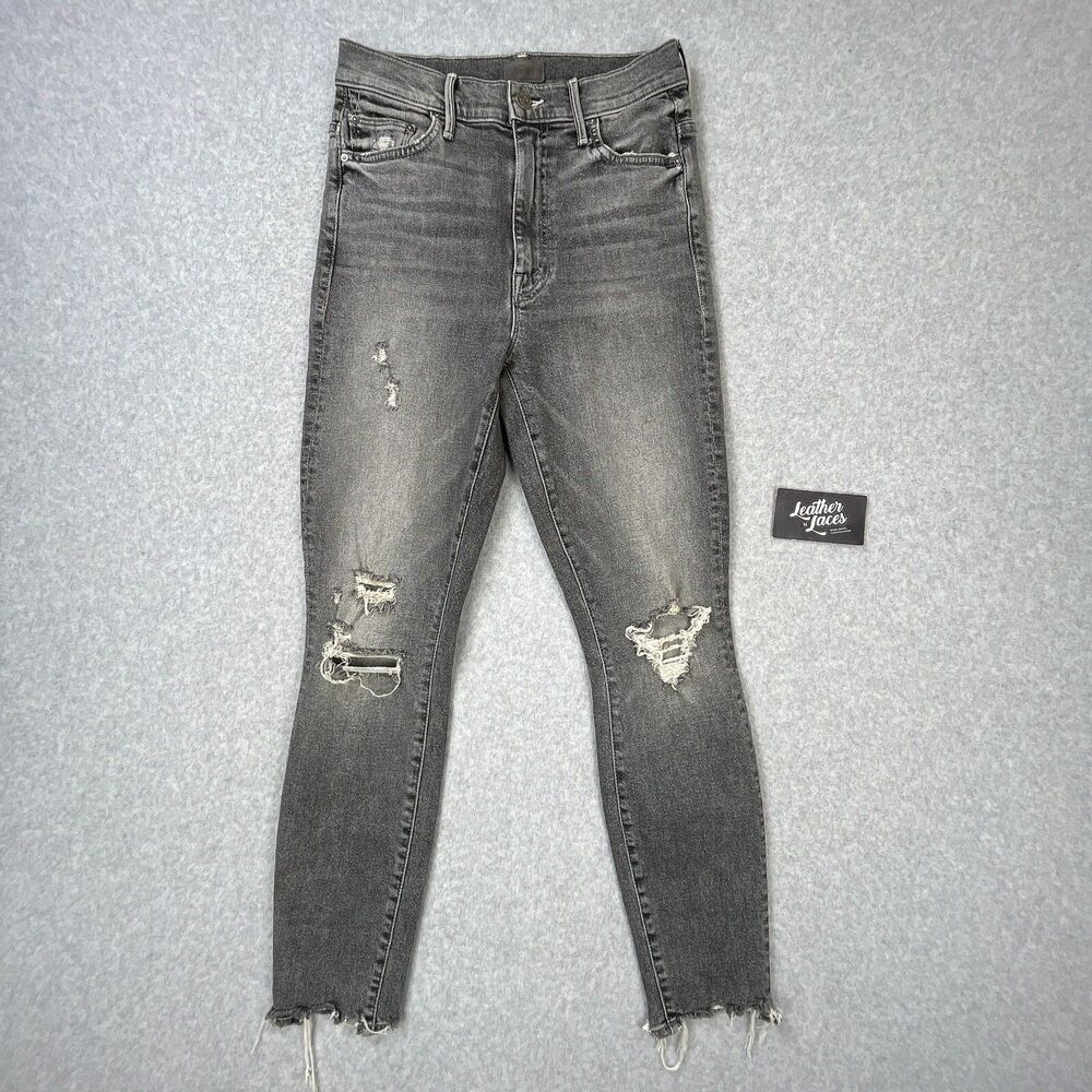 Mother Swooner Ankle Chew Jeans Womens 27 (26x27) Skinny Distressed Scene Crime